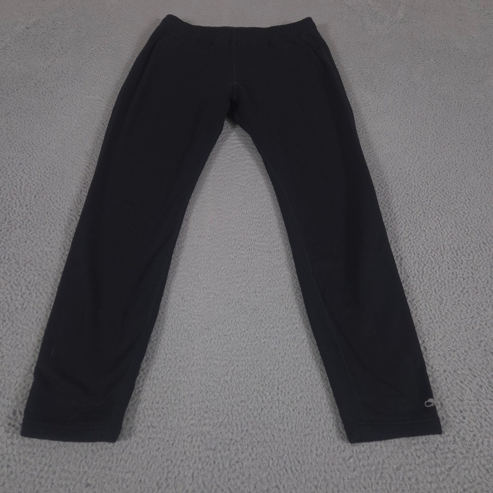 VTG REI Pants Mens XL Black Tights Tapered Leg Spandex Thermal Base‎ Layer Y2K